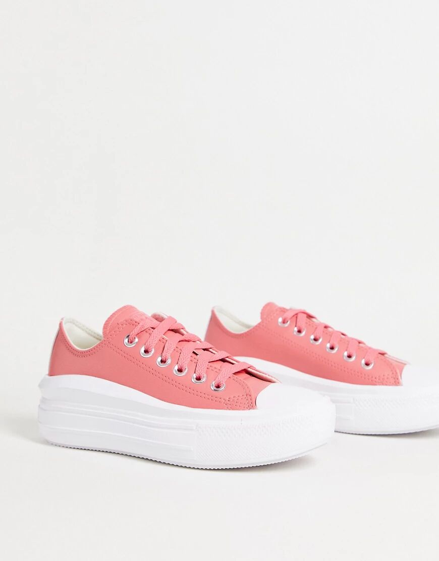 Converse Chuck Taylor Move hybrid shine low trainers in coral-Pink  Pink