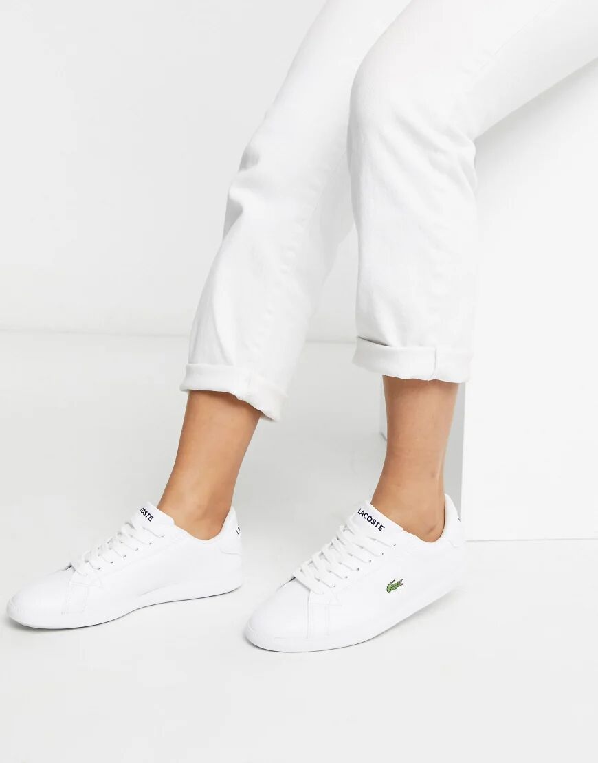 Lacoste Graduate BL 1 leather trainers in white  White