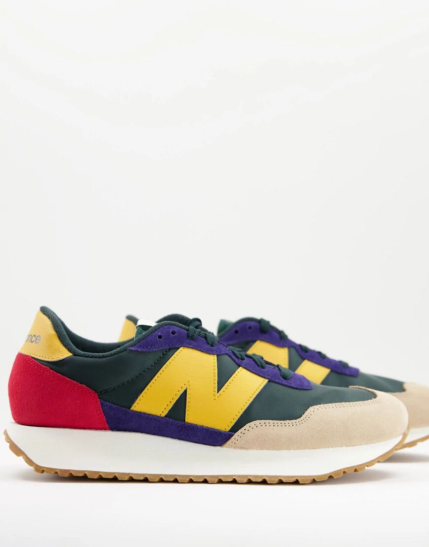 New Balance 237 trainers in green and yellow  Green
