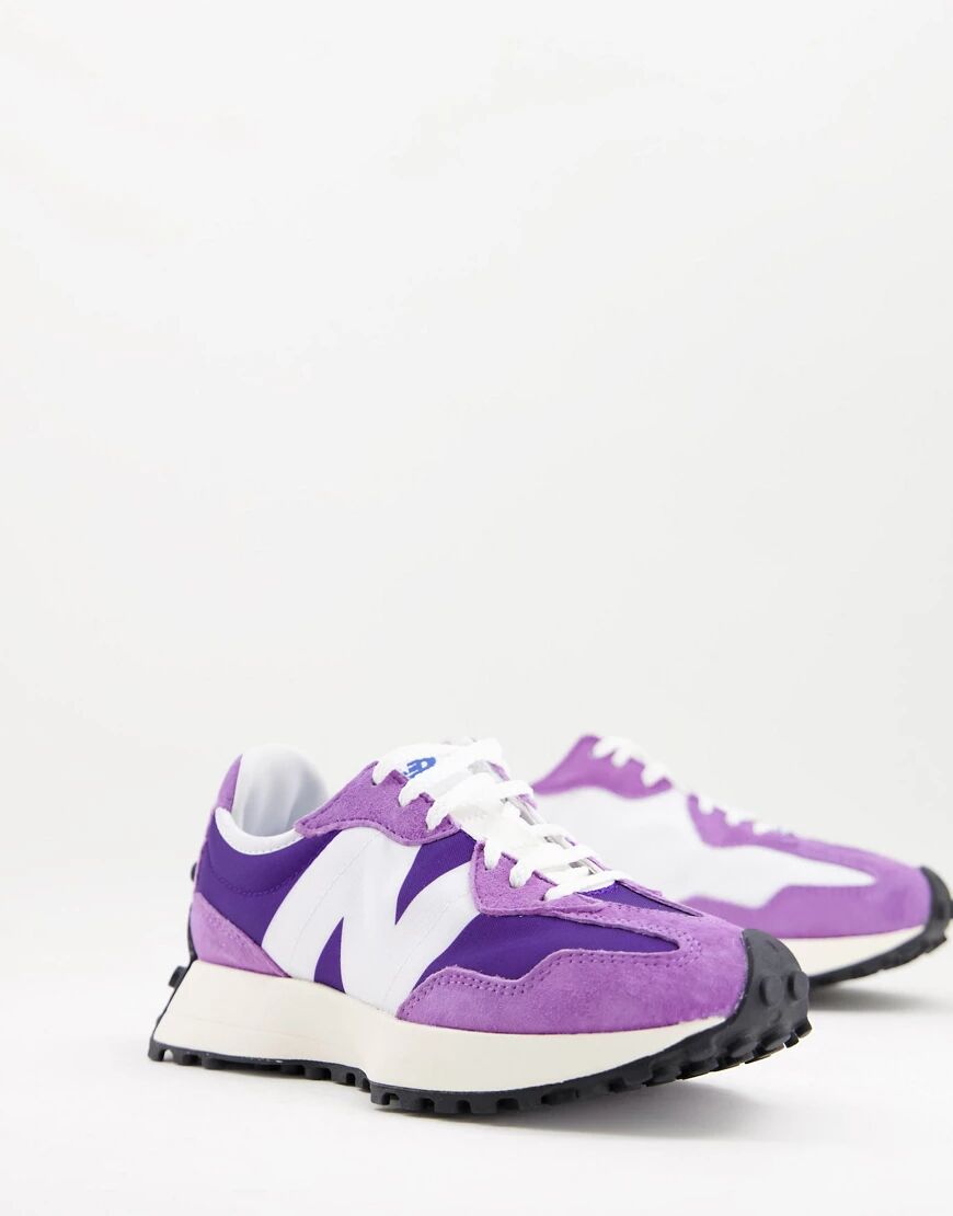 New Balance 327 premium trainers in lilac and white-Purple  Purple