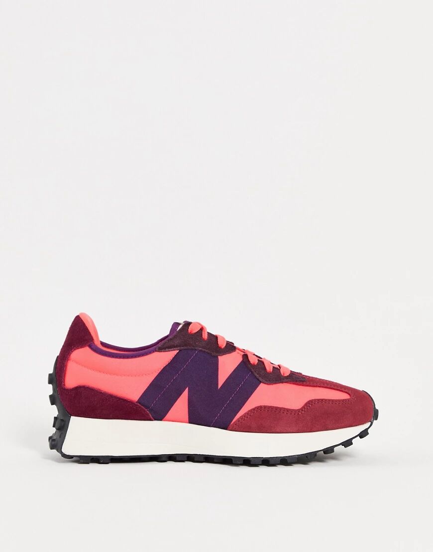 New Balance 327 trainers in pink and red  Pink