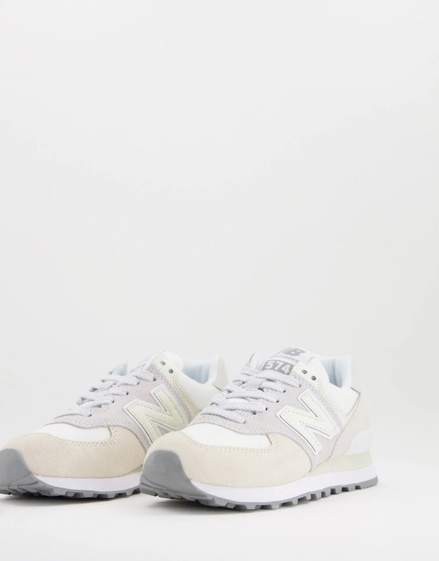 New Balance 574 trainers in off white and grey-Neutral  Neutral