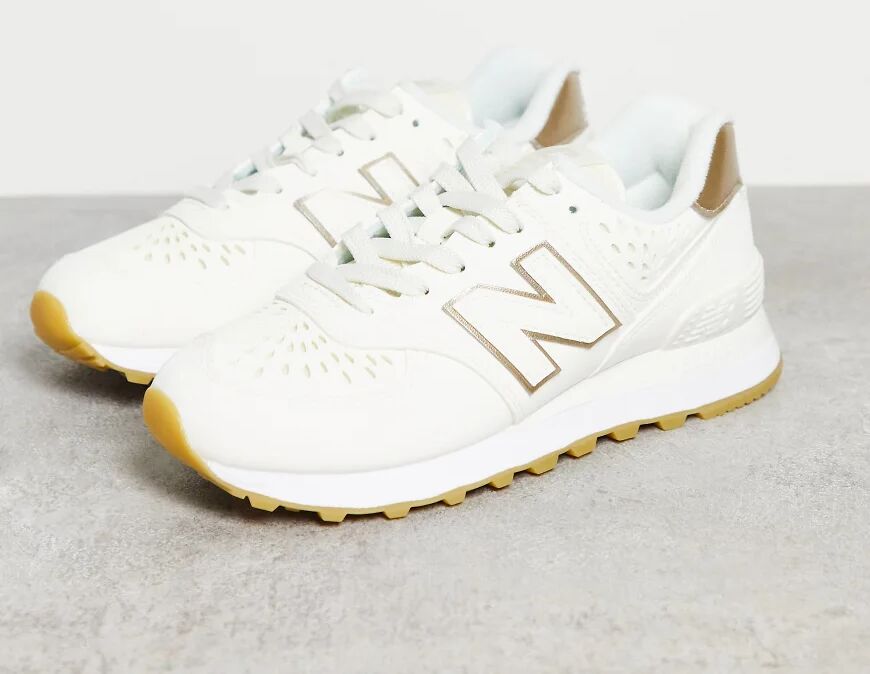 New Balance 574 trainers in white  White