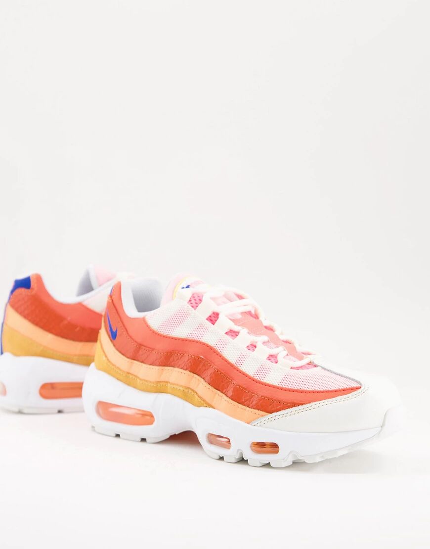 Nike Air Max 95 TM trainers in sunset tones-White  White