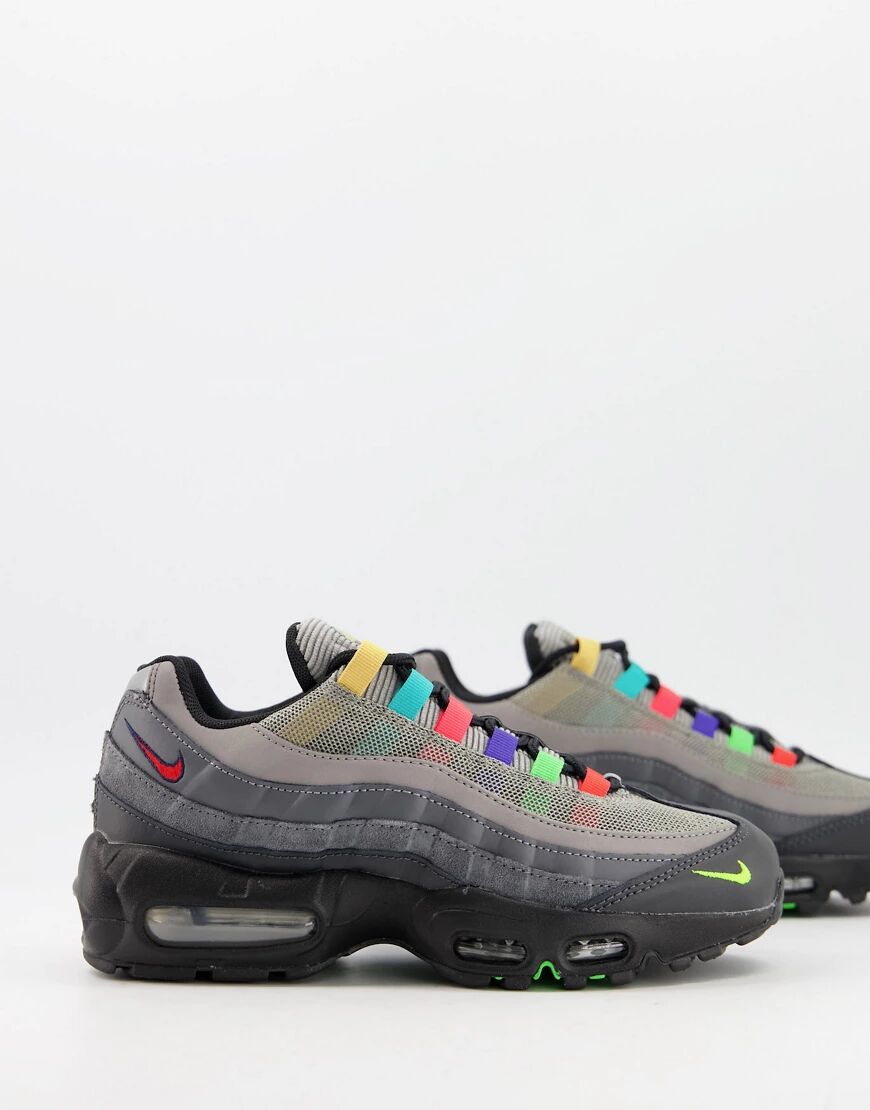 Nike Air Max 95 trainers in grey and multi  Grey