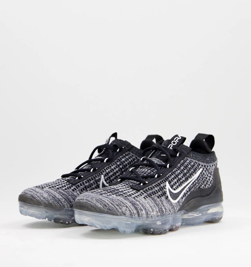 Nike Air Vapormax 2021 Flyknit MOVE TO ZERO trainers in black and grey  Grey