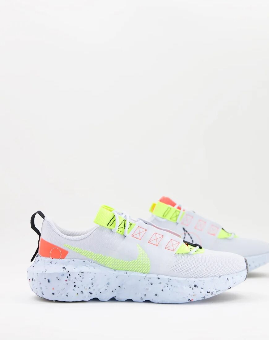 Nike Crater Impact trainers in blue and neon green  Blue