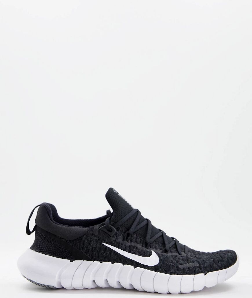 Nike Running Free Run 5 trainers in off black  Black