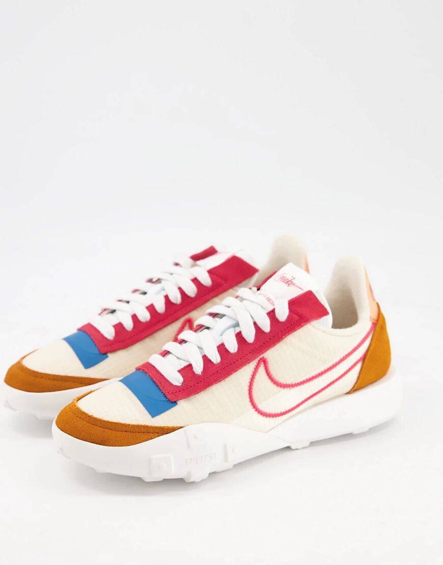 Nike Waffle Racer 2x trainers in peach and orange  Orange