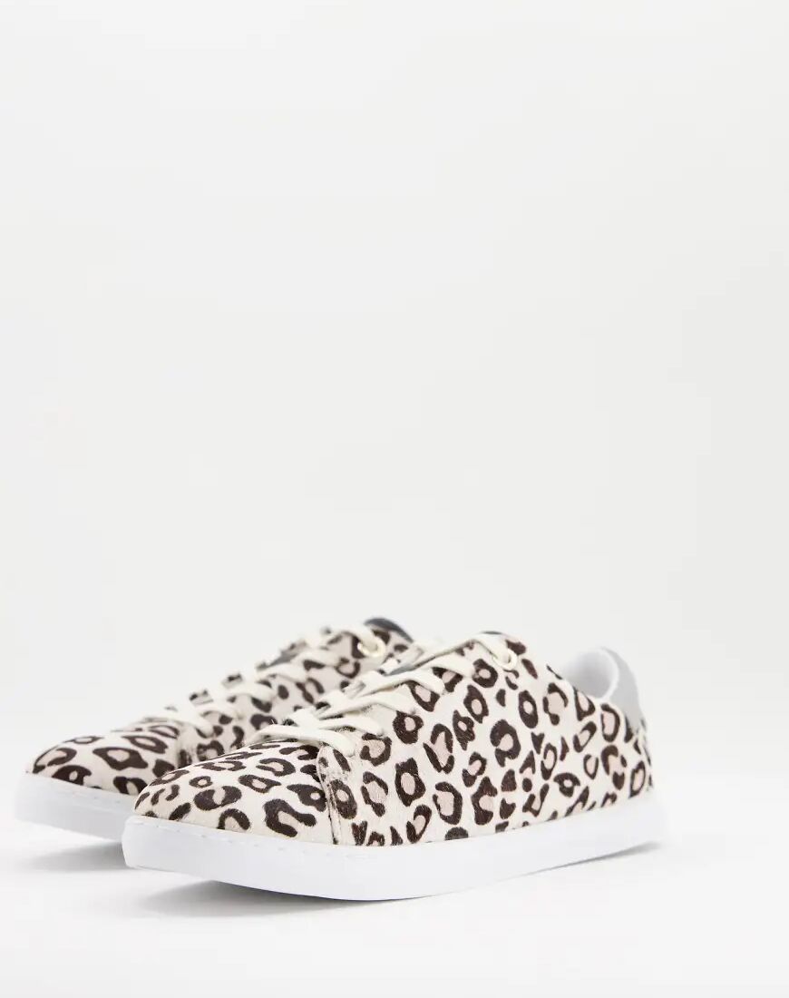 Ted Baker Feekey animal print trainer-White  White