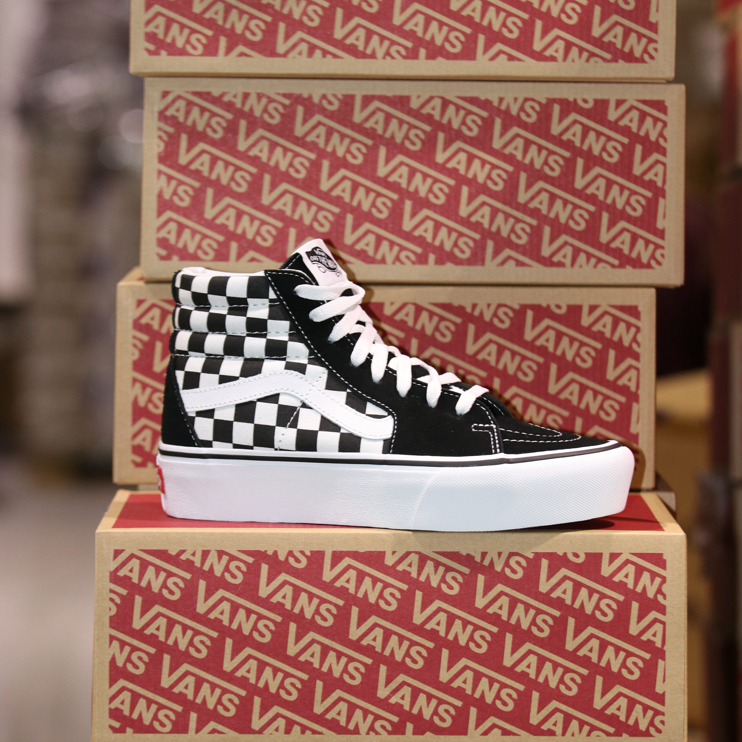 Merker VANS Vans - Sk8-Hi Platform 2 Checkerboard/True White 37