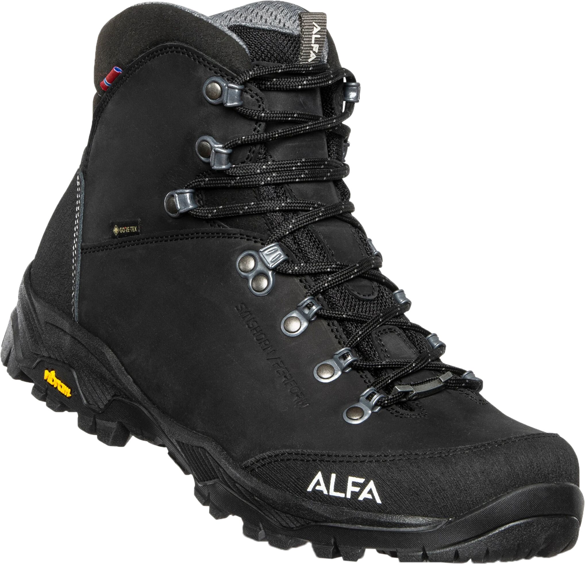 Alfa Synshorn Perform GTX, fjellstøvel dame 38 BLACK