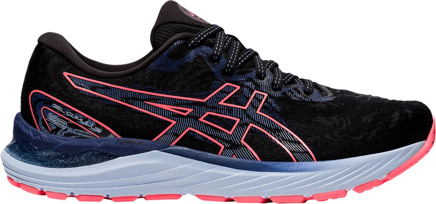 Asics Gel-Cumulus 23, løpesko unisex 38 BLACK/BLAZING CORAL