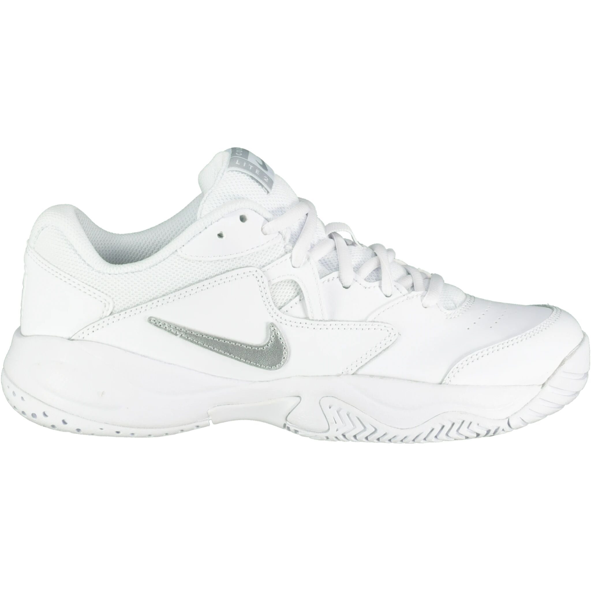 Nike Court Lite 2, tennissko dame 6/36,5 WHITE/MTLC SILVER-WH