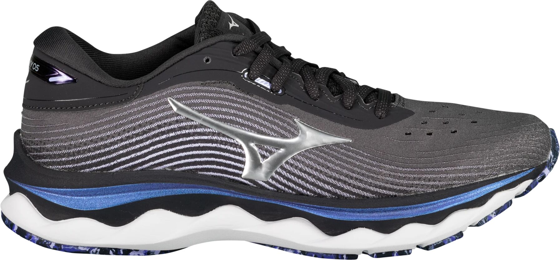 Mizuno Wave Sky 5 W, løpesko dame 38.5 Blackened Pearl / Si