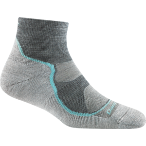 Darn Tough Women's Light Hiker 1/4 Lightweight Hiking Sock Slate S (35-37.5), Slate