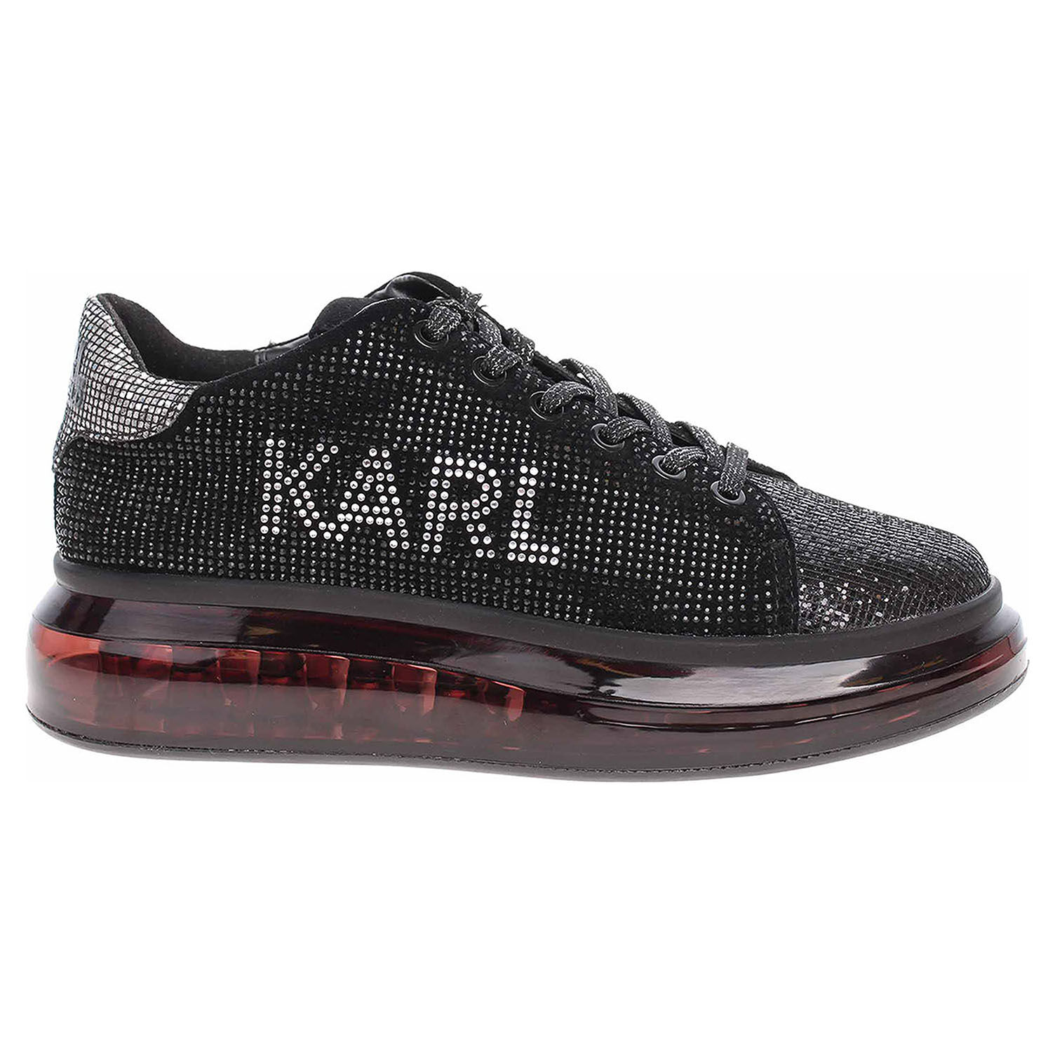 Karl Lagerfeld Dámska topánky Karl Lagerfeld KL62623 10S blk text lthr w-silver 40