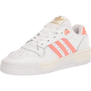 adidas Originals Women'S Rivalry Low Sneaker, White/coral Fusion/gold Metallic, 10 Us