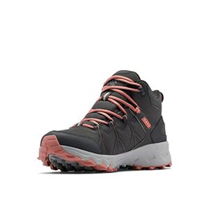 Columbia Women's Peakfreak 2 Mid Outdry waterproof mid rise hiking boots, Grey (Dark Grey x Dark Coral), 8 UK