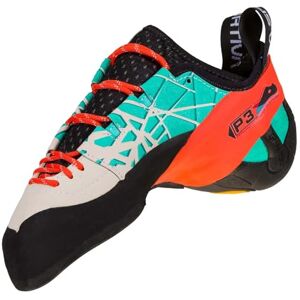 La Sportiva Women's Kataki Woman Climbing Shoes, Mint Coral, 2.5 UK