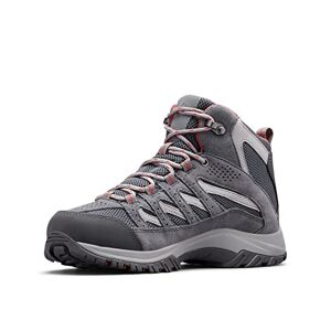 Columbia Women'S Crestwood Mid Wp Waterproof Mid Rise Hiking Boots, Grey (Graphite X Daredevil), 7.5 Uk