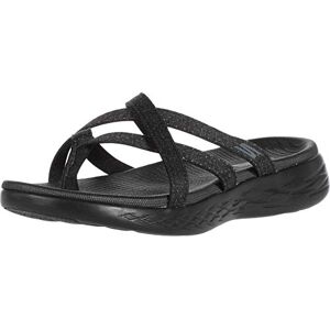 Skechers ON-THE-GO 600, Women's Heels Sandals, Black (Black/Gray Textile Bkgy), 7 UK (40 EU)