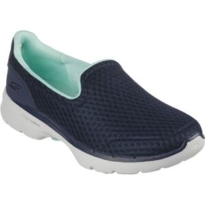 Skechers Womens Go Walk 6 Big Splash Lightweight Trainers - Navy - Size Uk 4