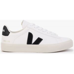 VEJA Campo Chromefree Leather Extra White Black Trainers Colour: White - female