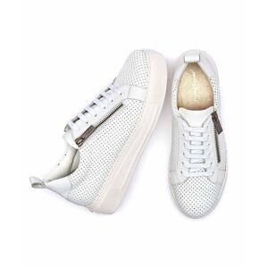 White Flatform Zip Trainers   Size 6.5   Dawlish Moshulu - 6.5