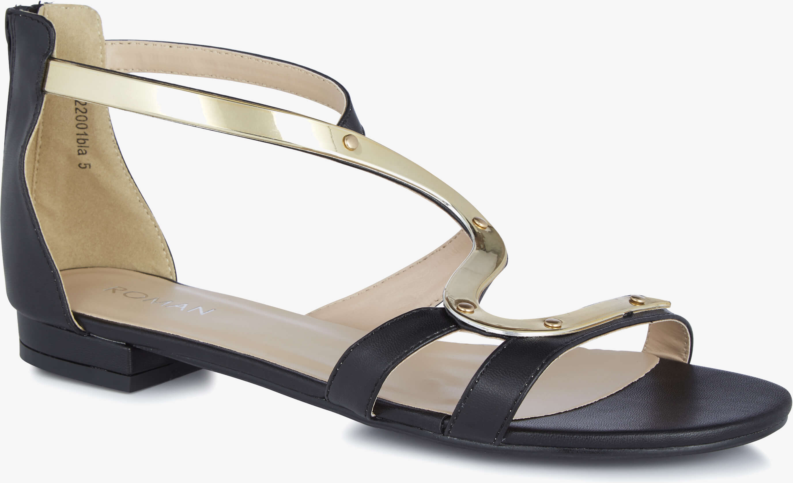 Roman Originals Metallic Flat Sandals