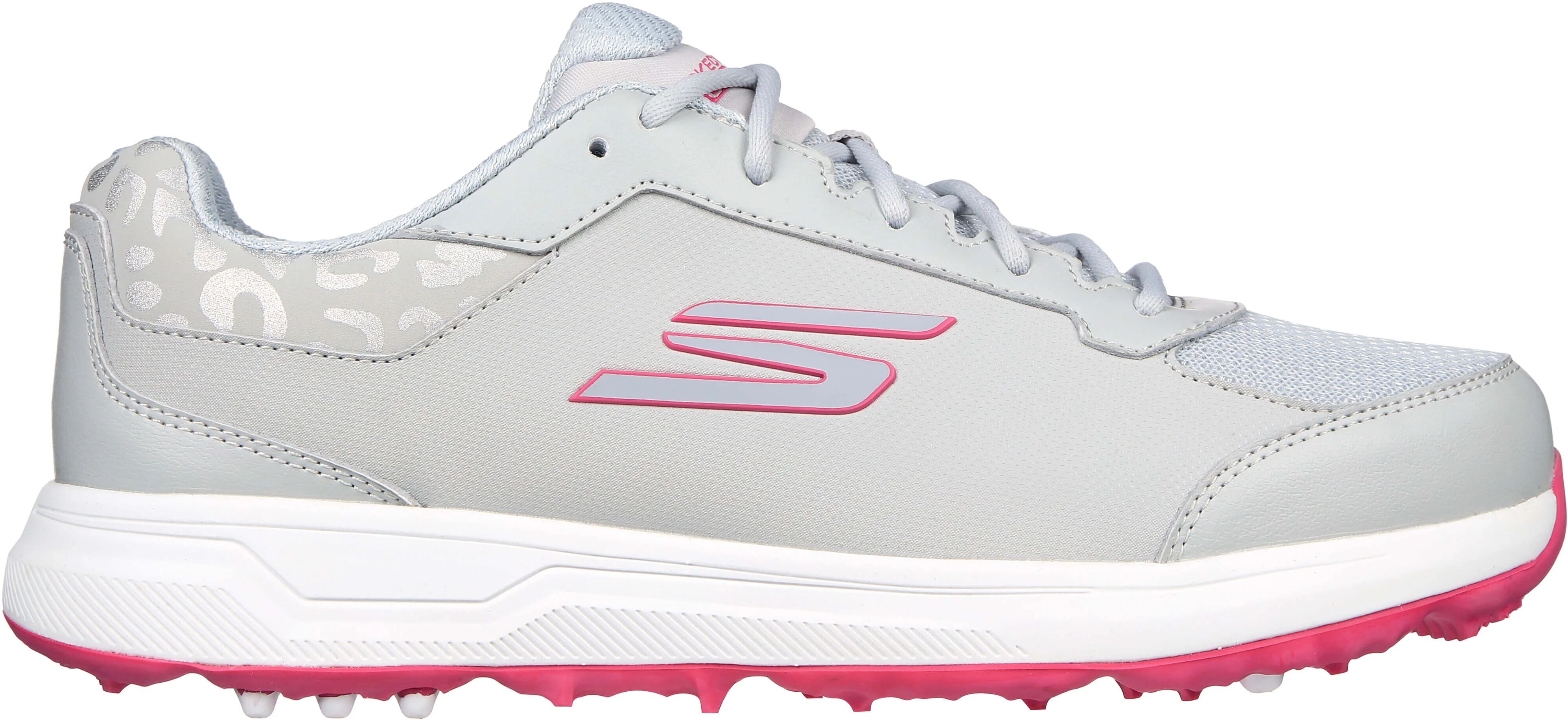 Skechers Womens GO GOLF Prime Golf Shoes - Gray/Pink - 8.5 - MEDIUM