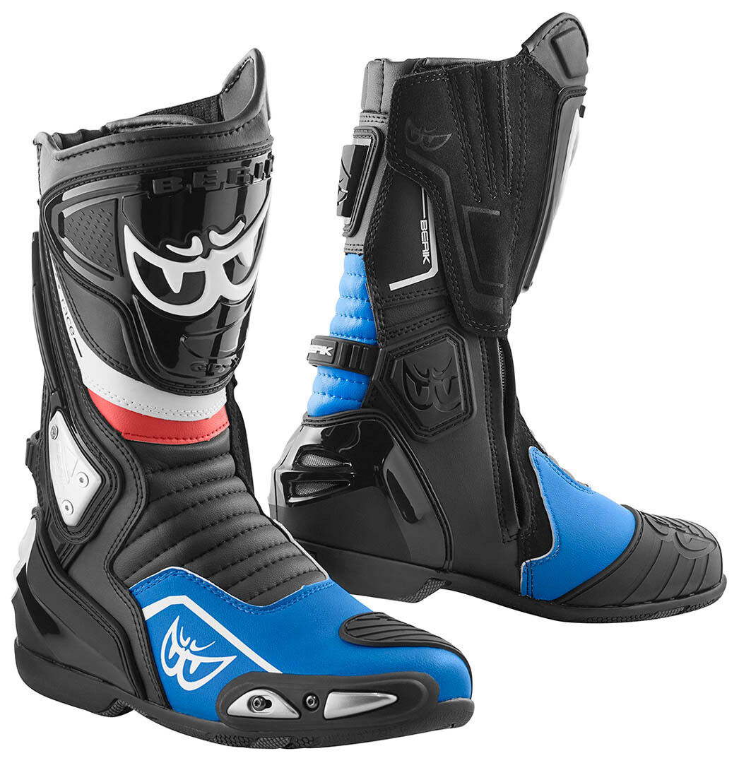 Berik Donington Motorradstiefel Schwarz Blau 45