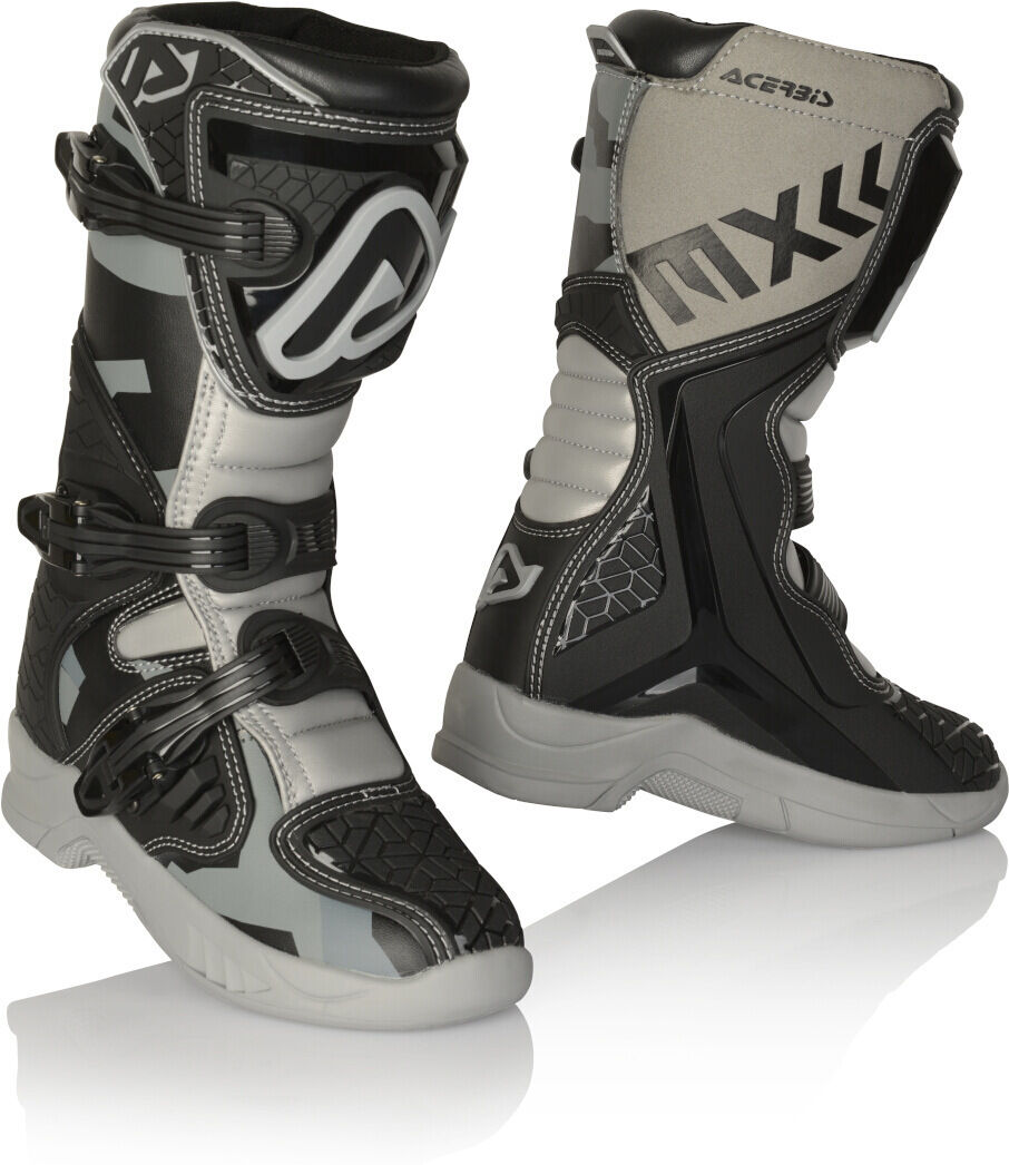 Acerbis X-Team Kinder Motorcross Stiefel Schwarz Grau 39