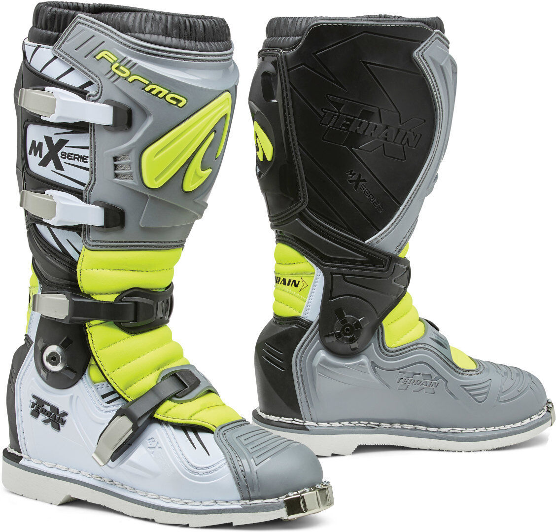 Forma Terrain TX 2.0 Bottes Motocross Gris Jaune 46