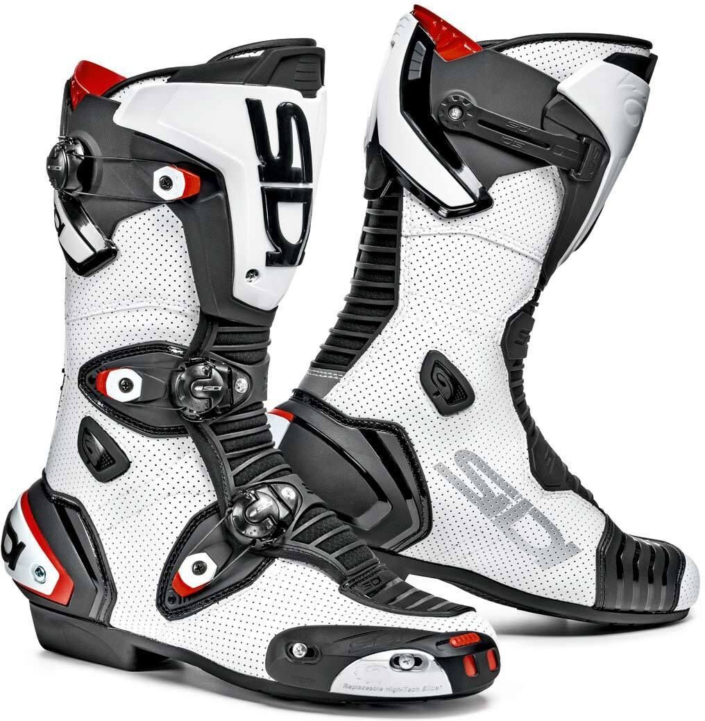 Sidi Mag-1 Air Motorcycle Boots Bottes de moto Noir Blanc 45