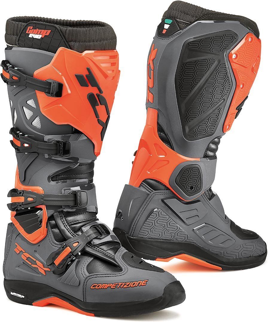 TCX Comp Evo Michelin Bottes Motocross Gris Orange 41