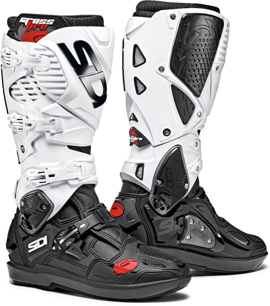 Sidi Crossfire 3 SRS Motocross Boots Bottes Motocross Noir Blanc 41