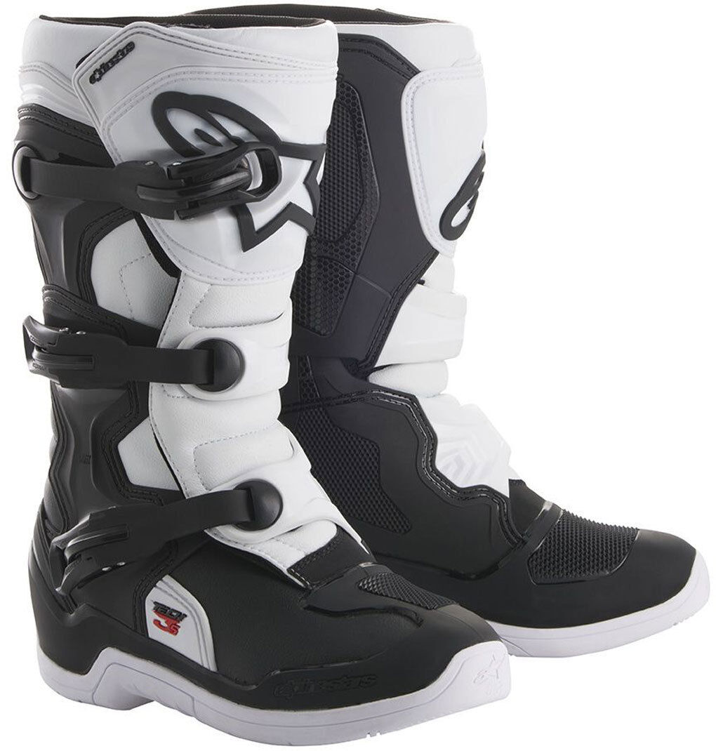 Alpinestars Tech 3S Bottes de motocross pour les jeunes Noir Blanc 38