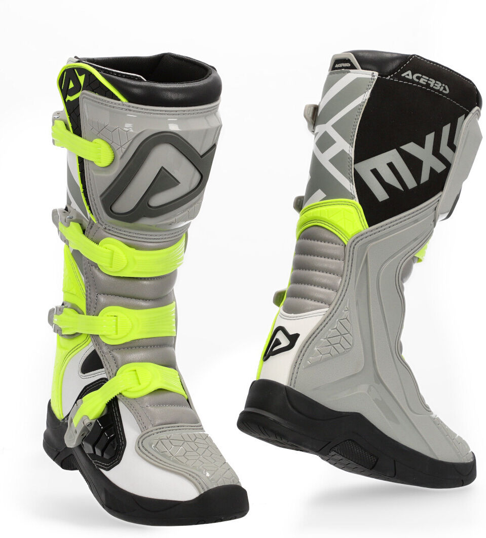 Acerbis X-Team Bottes Motocross Gris Jaune 42