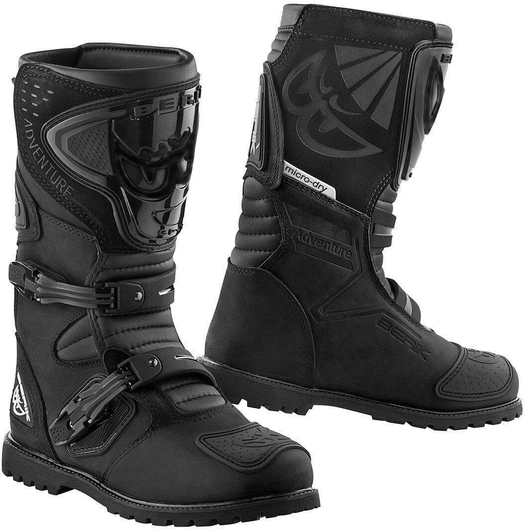 Berik All Terrain Adventure Waterproof Motorcycle Boots Bottes de moto imperméables Noir 40