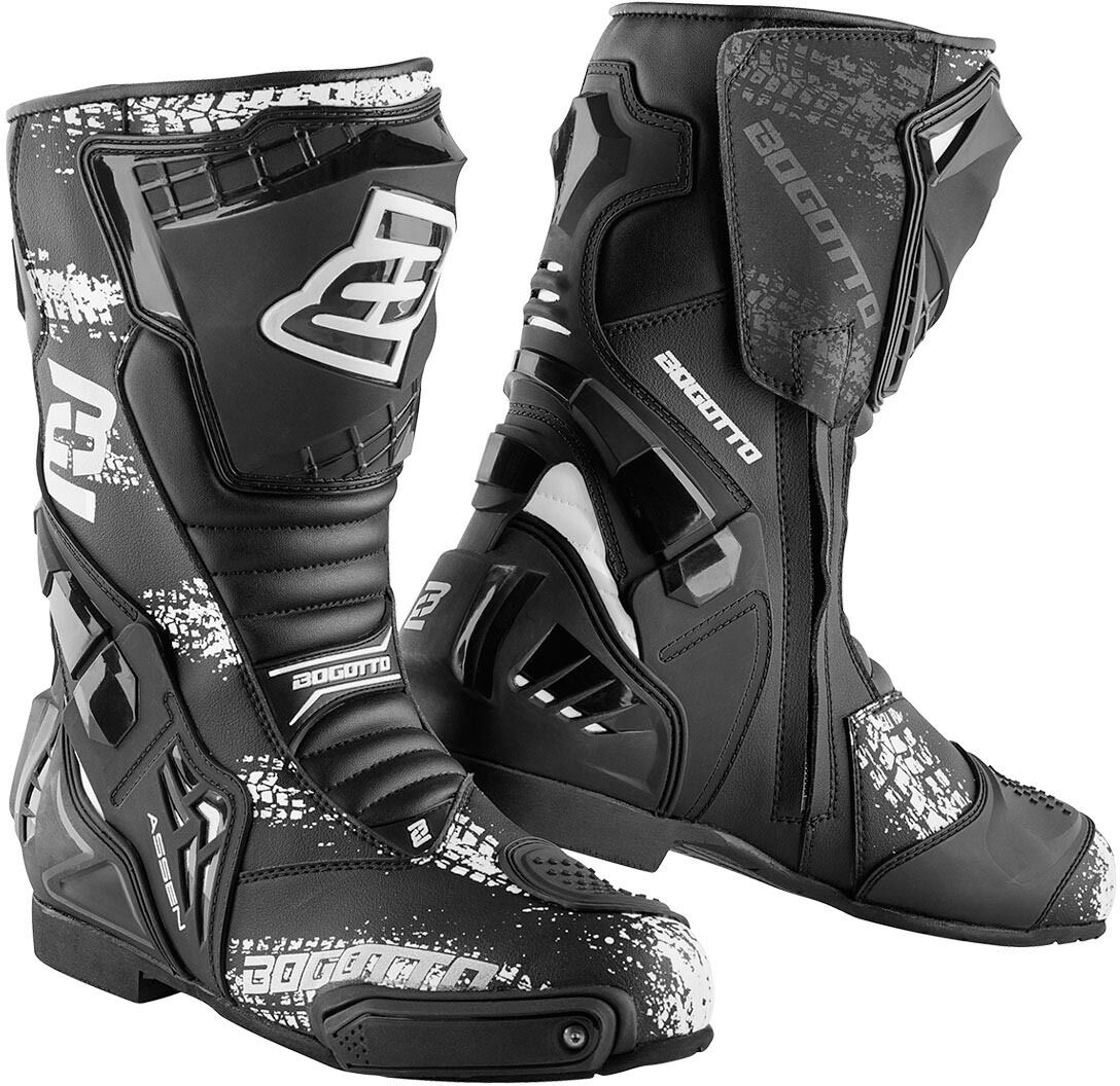 Bogotto Assen Evo Bottes de moto Noir Blanc 45