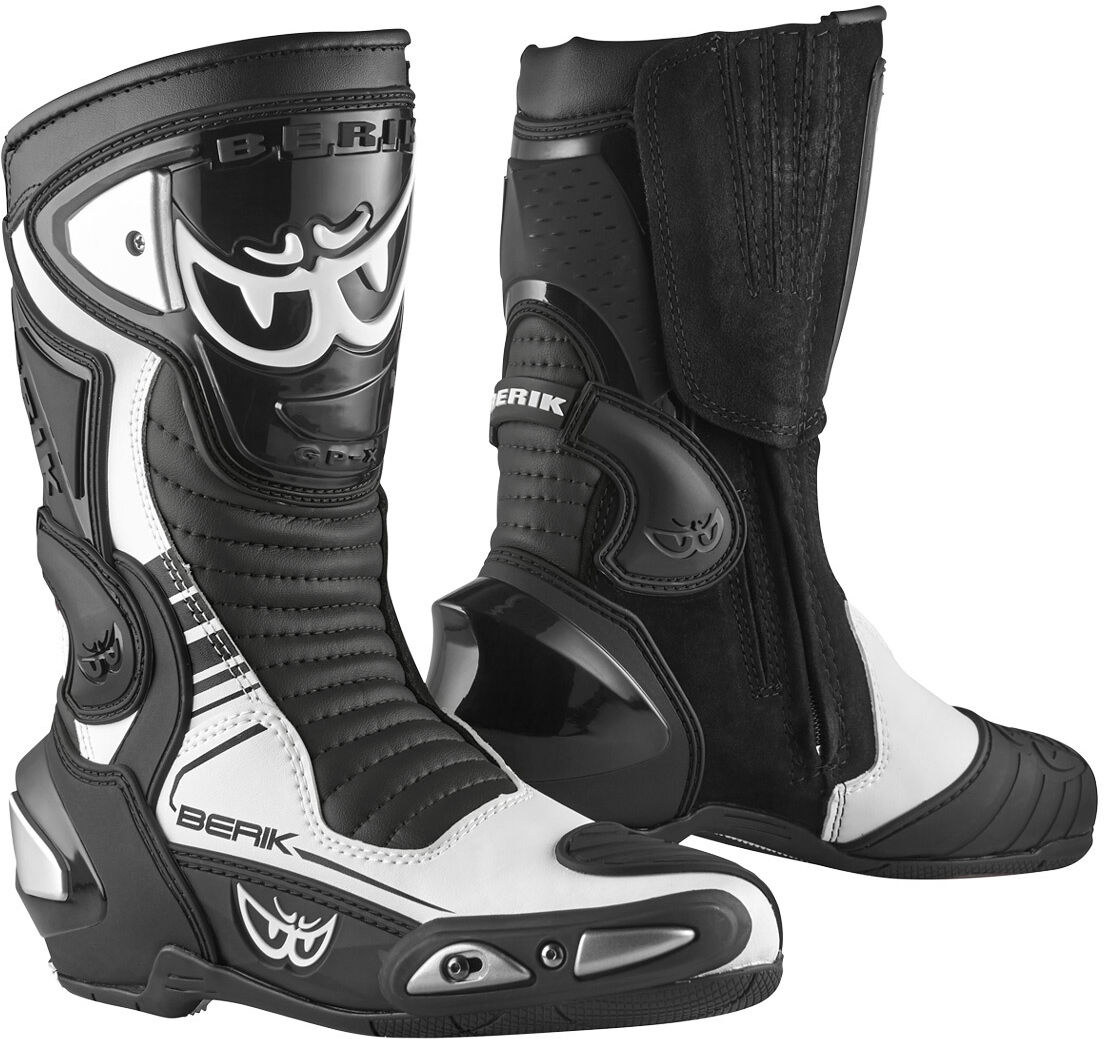 Berik Race-X EVO Bottes de moto Noir Blanc 44