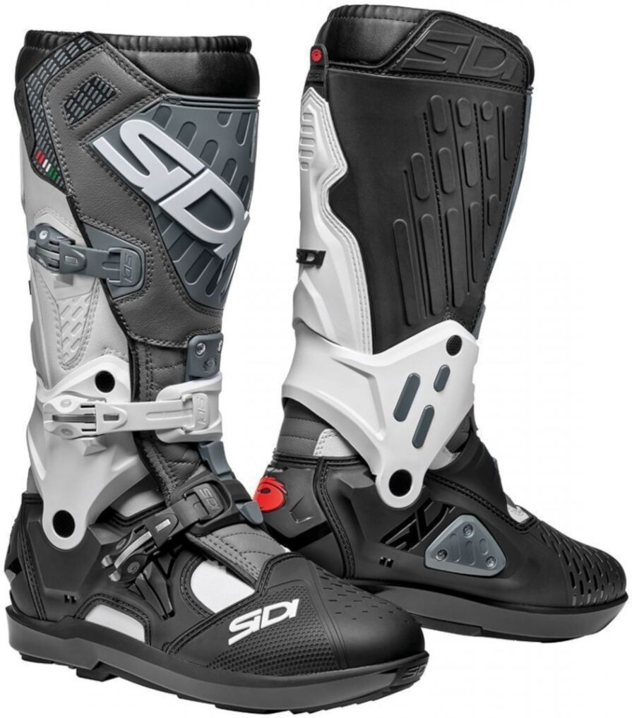 Sidi Atojo SRS Bottes Motocross Noir Gris Blanc 46