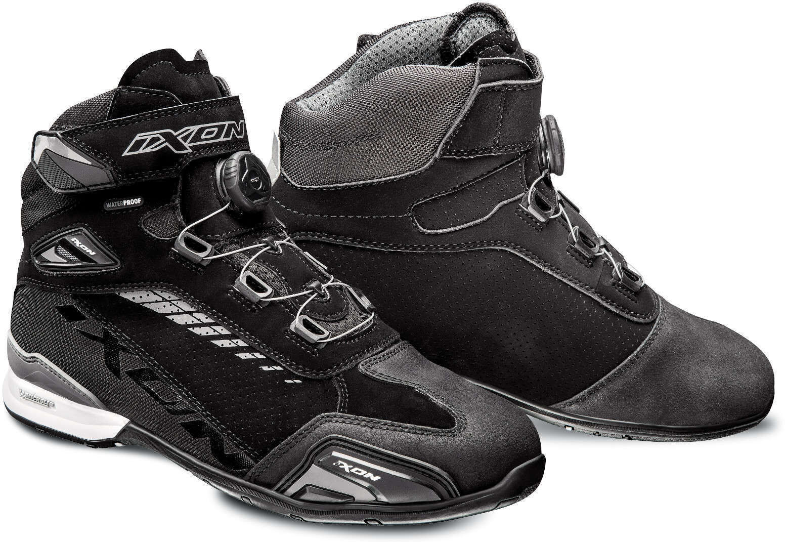 Ixon Bull Vented Chaussures de moto Noir Gris 45