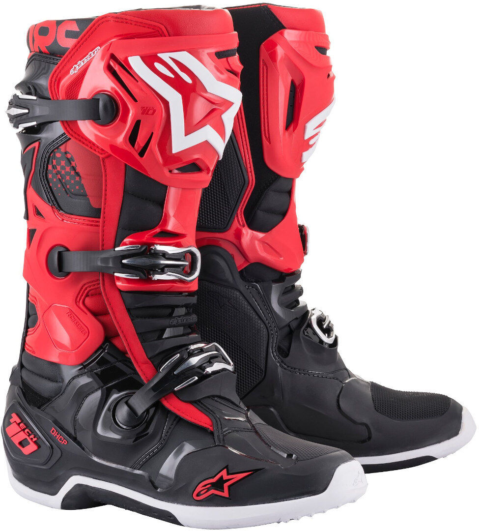 Alpinestars Tech 10 Bottes motocross Noir Rouge 45 46