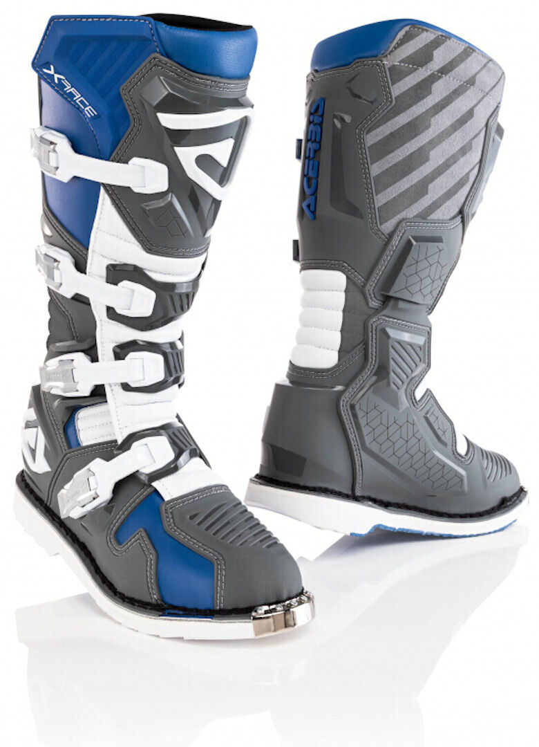 Acerbis X-Race Motocross Boots Bottes de motocross Gris Bleu 46