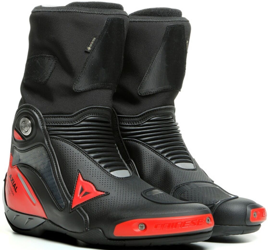 Dainese Axial Gore-Tex bottes de moto imperméables Noir Rouge 41