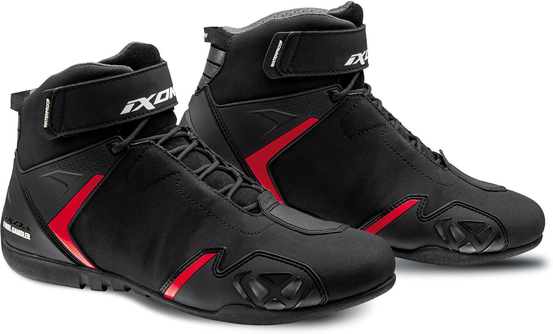 Ixon Gambler WP Chaussures de moto Noir Rouge 39