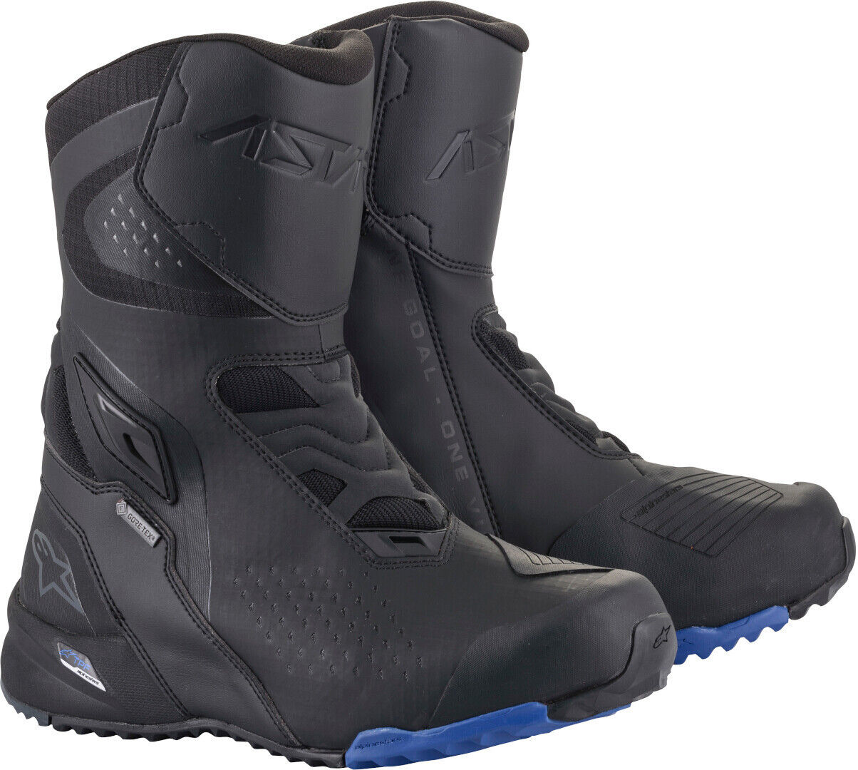 Alpinestars RT-8 Gore-Tex Botte de moto Noir Bleu 44