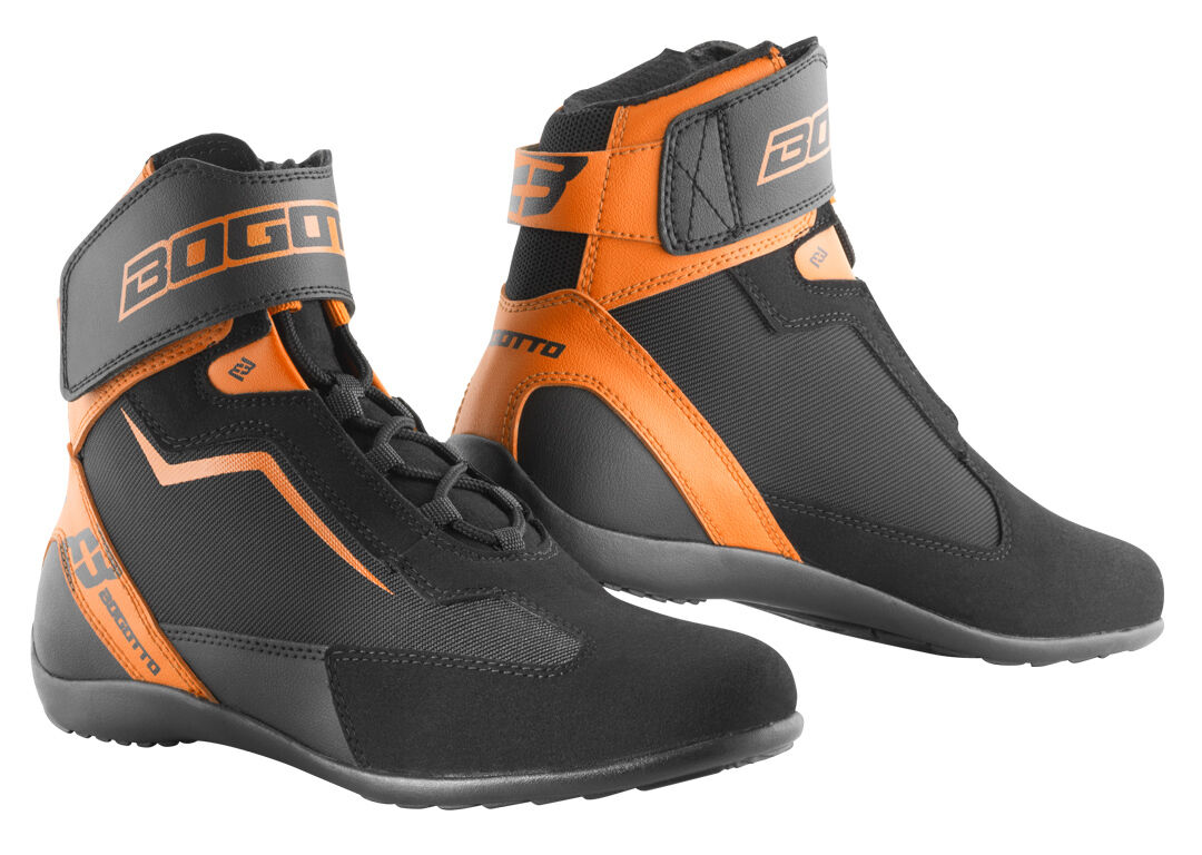 Bogotto Mix Chaussures de moto Noir Orange 41